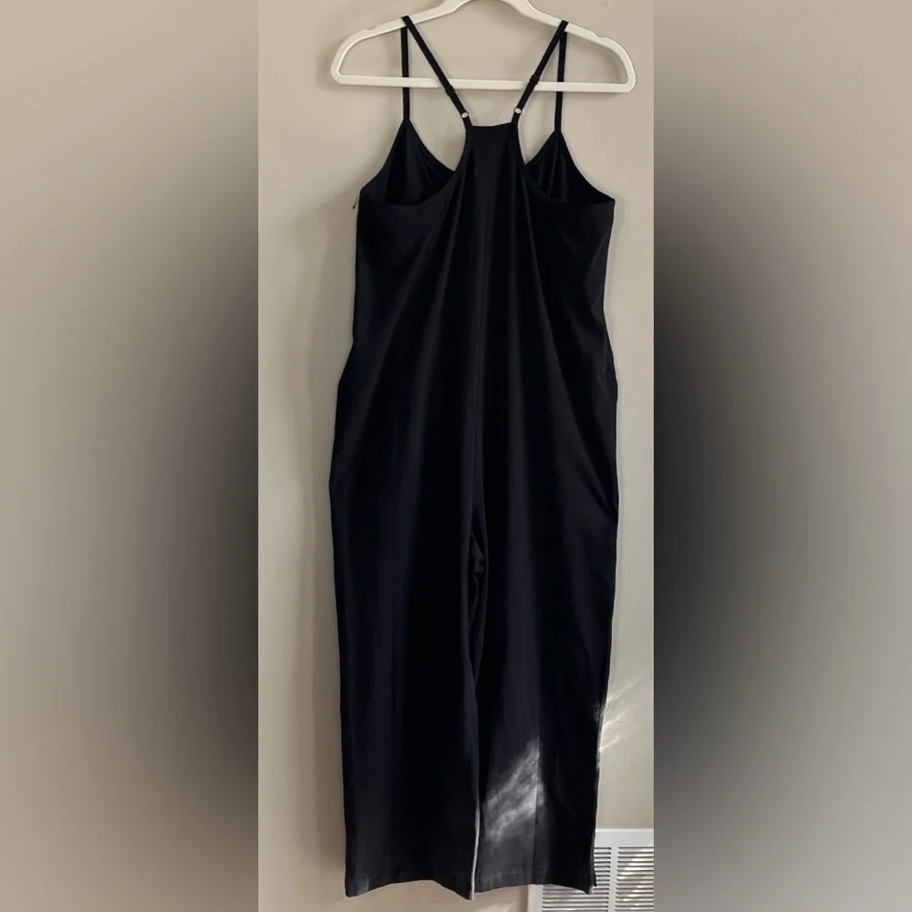 Pact Organic Cotton Cool Stretch Lounge Black Racerback Jumpsuit size medium - Picture 10 of 16